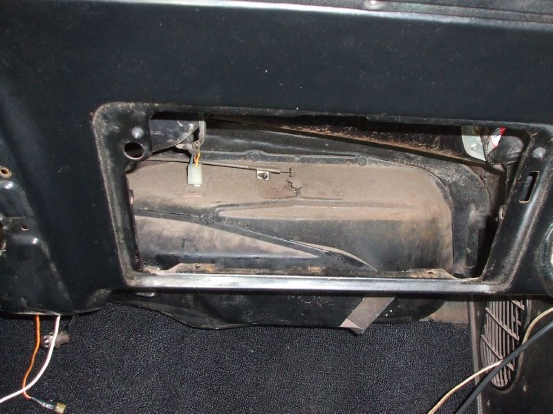 Glove box removed