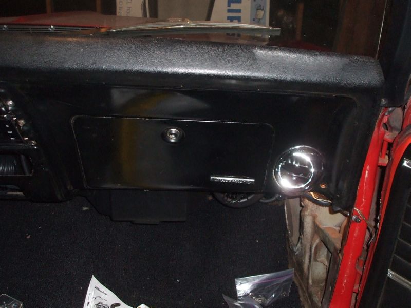 Glove box door reinstalled