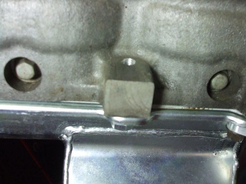 Tapped missing oil pan bolt hole