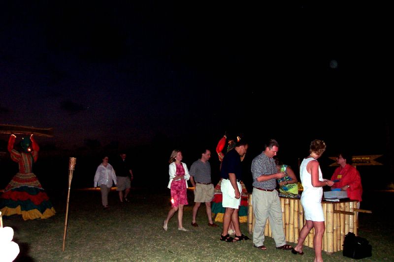 guests slowly arriving to the first party