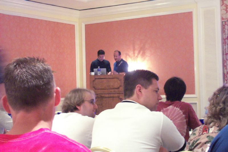 Tom speaking at the business meeting