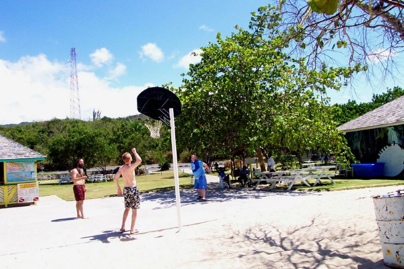 Marty, Grant, and Jerry still playin hoops