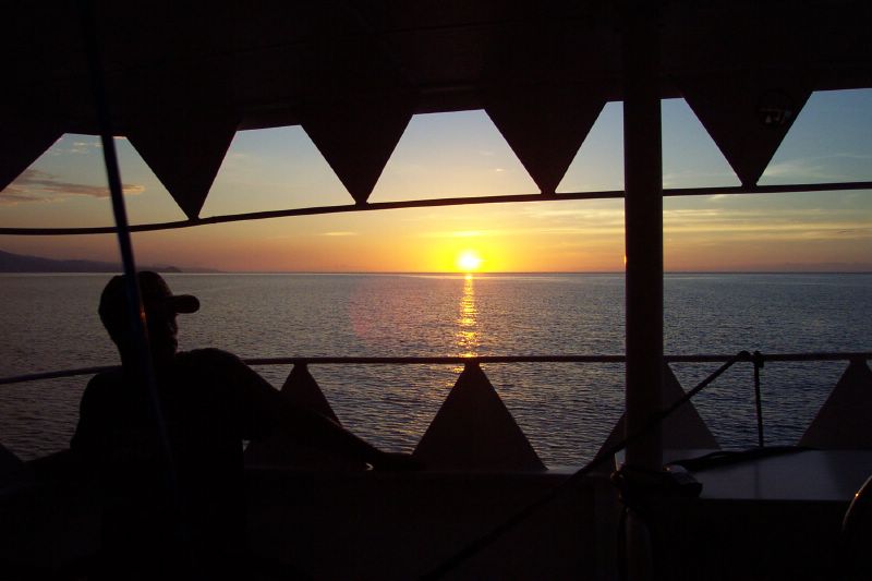 A picture of the sunset