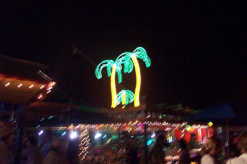 The roof of the upstairs bar