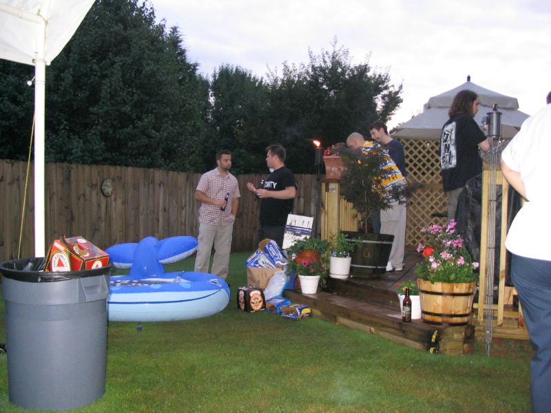 Canadians discussing the virtues of Labatt's Blue