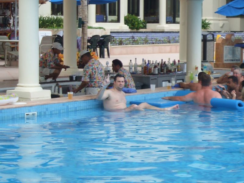 Dave at the pool bar