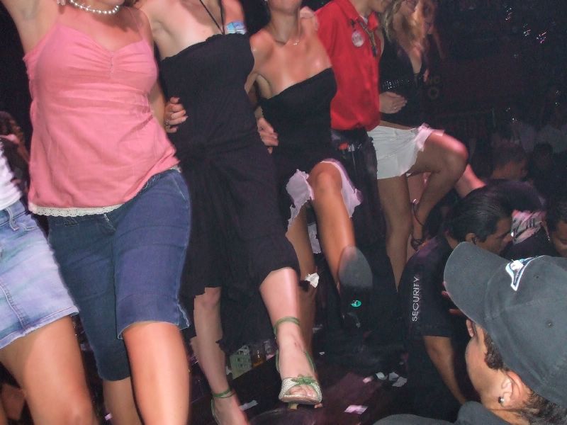 Girls dancing on the bar