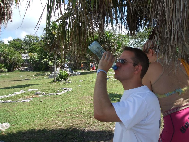 Brian not paying attention to the tour guide