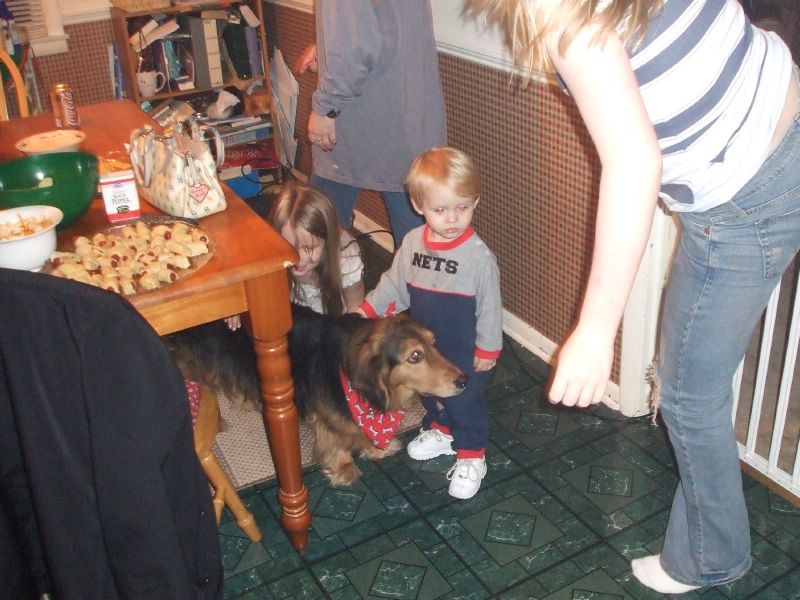 Lindsey and Nick playing with Holly